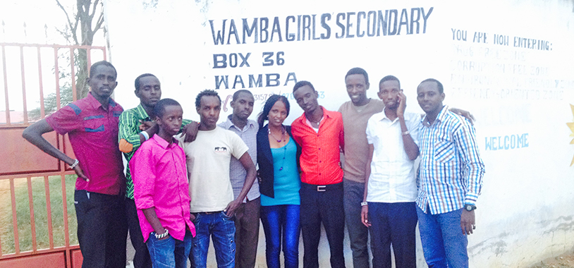 The Education team with students at Wamba Girls Secondary School