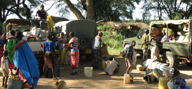 Over 40 Loruko residents together with their property were sheltering at STE camp